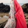 Off White Floral Printed Anarkali - Image 2