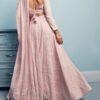 Blush Pink Thread Embroidered Lehenga - Image 3