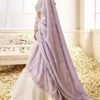 White and Lavender Floral Printed Lehenga - Image 2