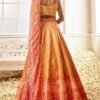 Yellow Multicolor Floral Printed Lehenga - Image 4