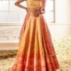 Yellow Multicolor Floral Printed Lehenga