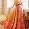 Yellow Multicolor Floral Printed Lehenga - Image 2