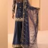 Blue Embroidered Sharara Suit - Image 4