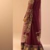 Wine Embroidered Sharara Suit - Image 3