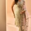 Light Yellow Embroidered Straight Suit - Image 2