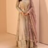 Grey Embroidered Anarkali Style Sharara