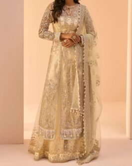 Soft Yellow Embroidered Sharara Suit