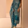 Dark Teal Embroidered Straight Suit - Image 4