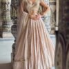 Nude and Gold Embroidered Lehenga
