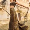Black and Gold Embroidered Pant Set - Image 4