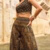Black and Gold Embroidered Pant Set - Image 3