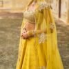 Yellow Embroidered Brocade Lehenga - Image 2