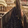Black and Gold Embroidered Lehenga - Image 3