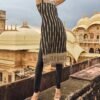 Black and Gold Hand Embroidered Straight Suit - Image 3