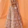 Light Olive White Floral Printed Lehenga - Image 4