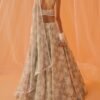 Light Sage White Floral Printed Lehenga - Image 4
