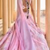 Peachy Pink Embellished Velvet Lehenga - Image 4
