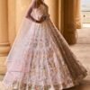 Light Grey and Pink Heavy Embellished Anarkali - Image 2