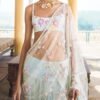 Dusty Blue Heavy Embellished Net Saree - Image 2
